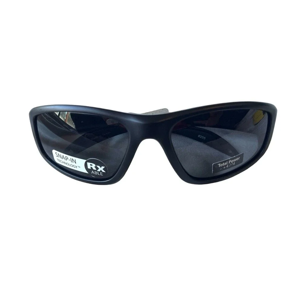Liberty Sport Explor Rx-Able Safety Sunglasses Matte Black Wrap 59-19-130